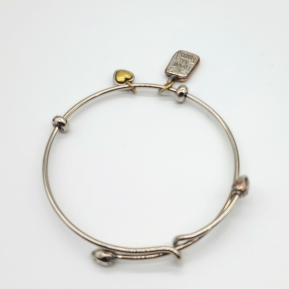 Brighton "Art & Soul Collection,"I LOVE U MOM" Scripted Son's Bangle Bracelet - Picture 4 of 10